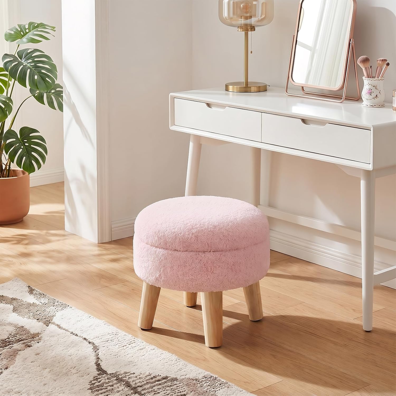 Thumbnail 6 de DUMOS Storage Ottoman in Boucle