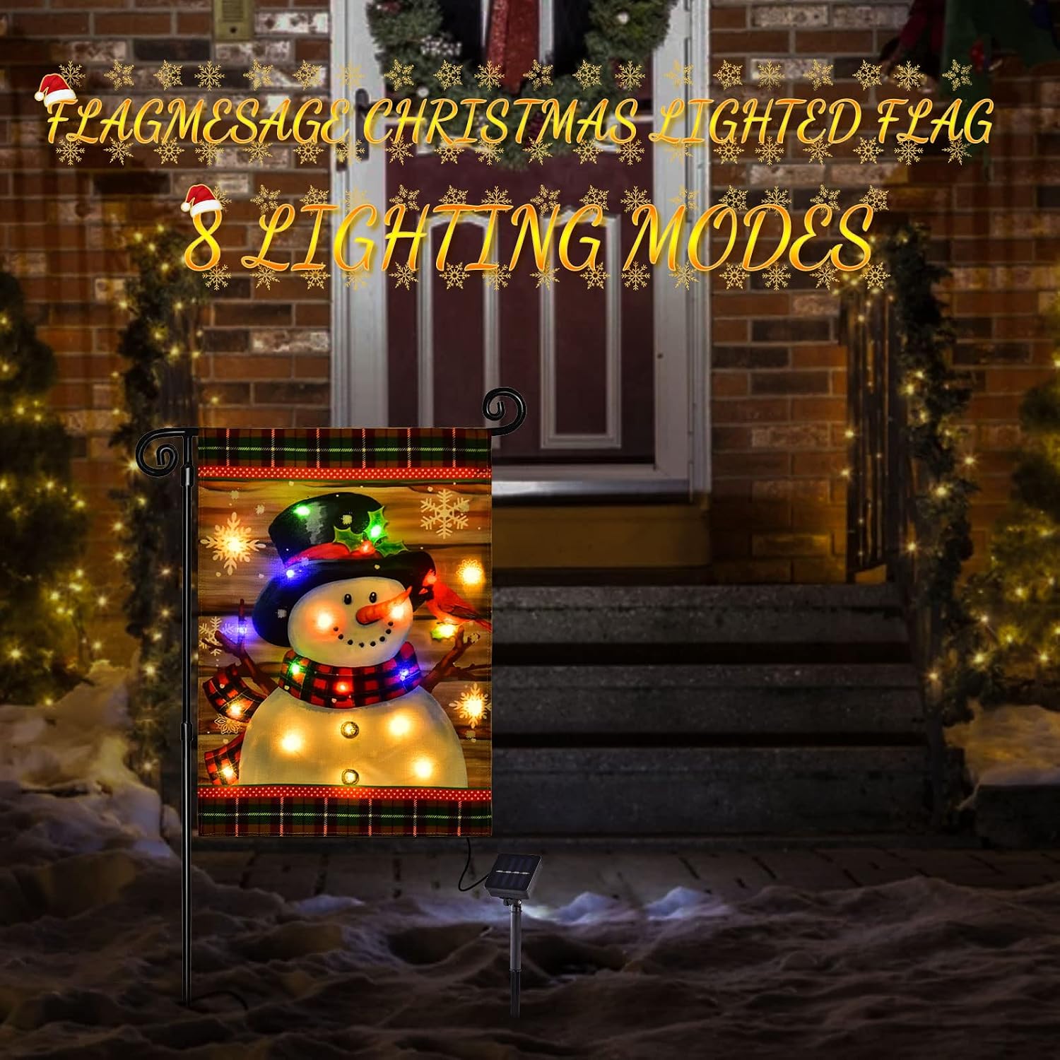 Detalle de Christmas Snowman Garden Flag 12 x 18 in