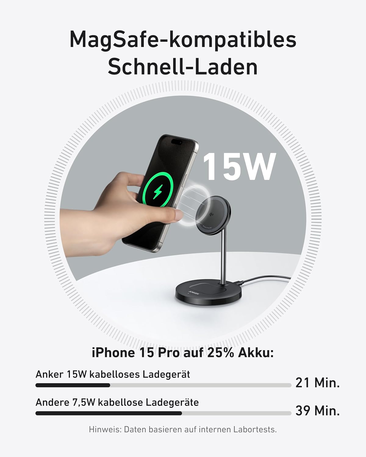 Detalle 2 de Anker MagGo 15W Magsafe Ladegerät 15W