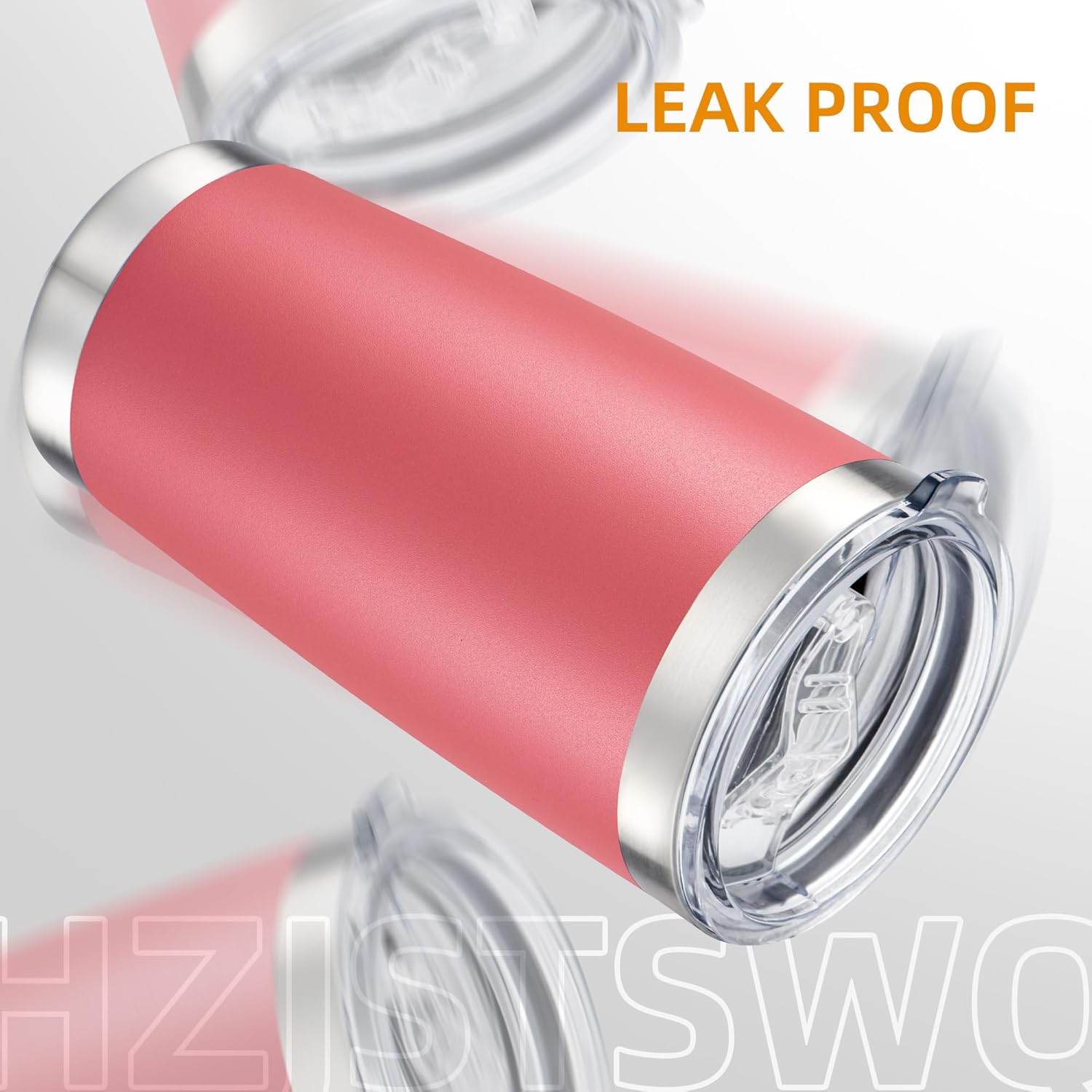 Thumbnail 3 de HZJSTSWQ 20 oz Tumbler Bulk Stainless Steel Insulated Cups (Tropical Pink, 12 Pack) with Leak-Resistant Lid