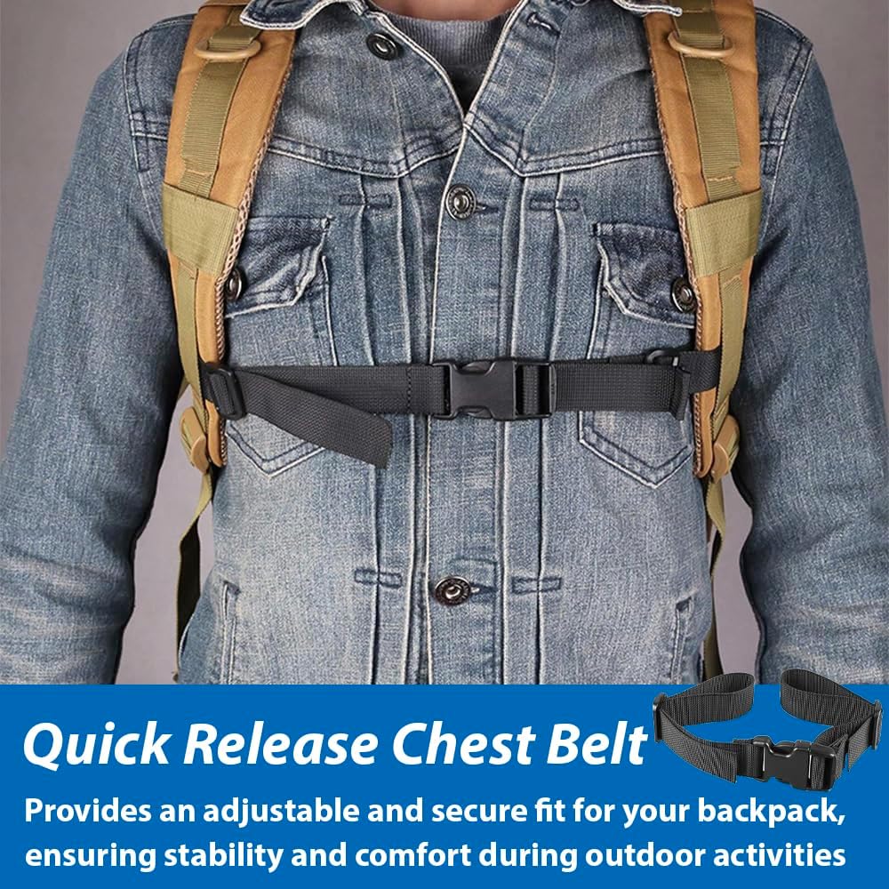 Thumbnail 4 de RcialrH 2 Pairs Chest Straps for Backpacks – Adjustable Sternum Straps with Quick Release