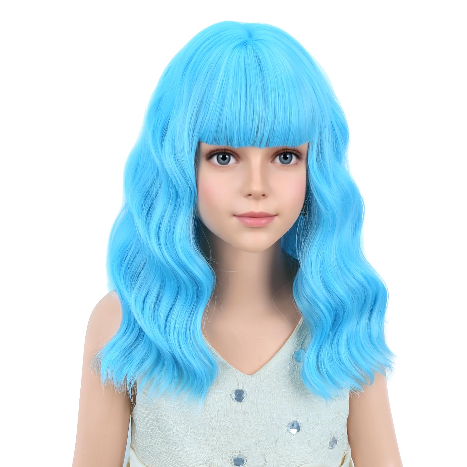 Detalle de PATTNIUM Short Wavy Wig with Bangs 12-inch