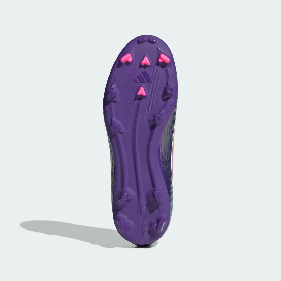 Thumbnail 3 de Bota de fútbol Adidas F50 LEAGUE Laceless para césped natural seco (niño) – color violeta