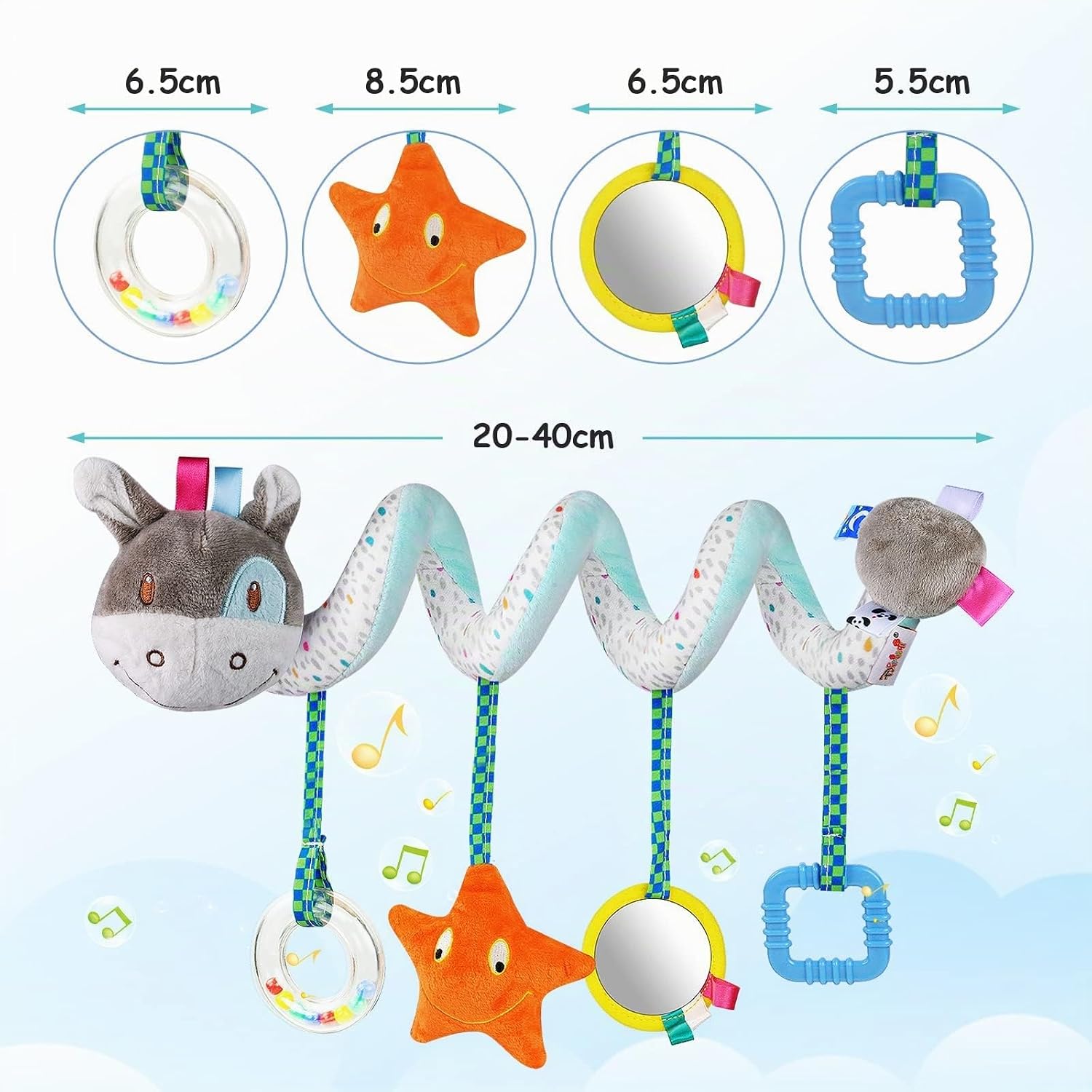 Thumbnail 1 de Vicloon Activity-Spirale Spielzeug – Spiralspielzeug für Babyschale, Wiege und Kinderwagen ab 0+ Monaten