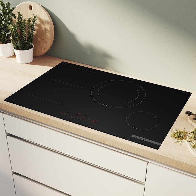 Detalle de Placa de inducción Bosch con DirectSelect y PerfectFry Plus