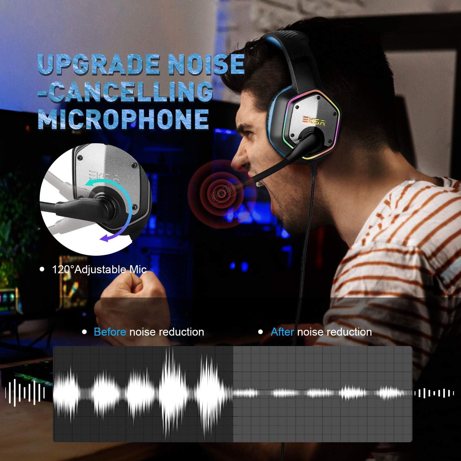 Thumbnail 2 de EKSA E1000 USB Gaming Headset 7.1