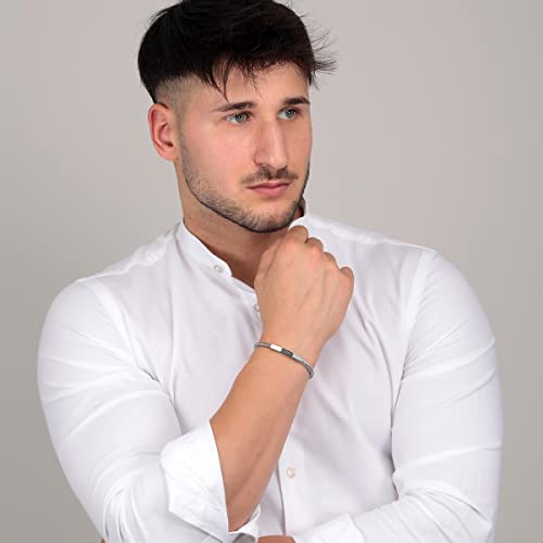 Detalle 2 de Sector No Limits BASIC Bracciale – 22 cm in acciaio con smalto, chiusura a moschettone