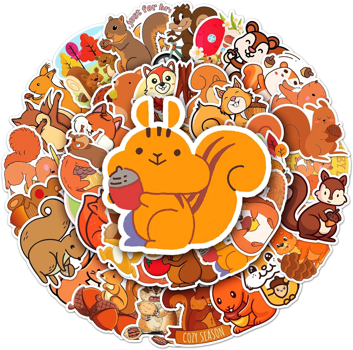 Squirrel Stickers, 50-Pack