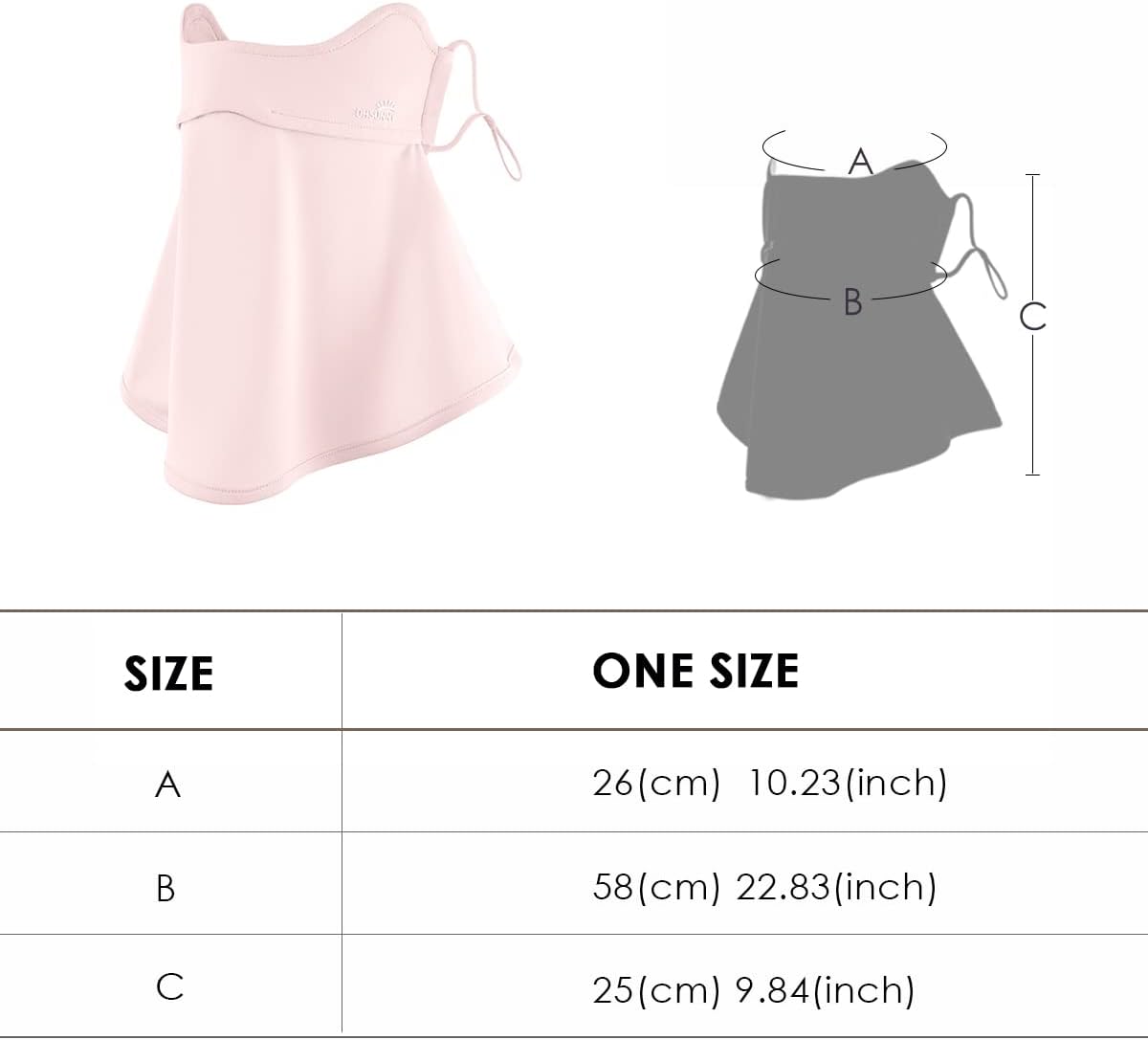 Detalle de OhSunny Neck Gaiter Face Scarf Cover: Sun Protection and Breathable Comfort