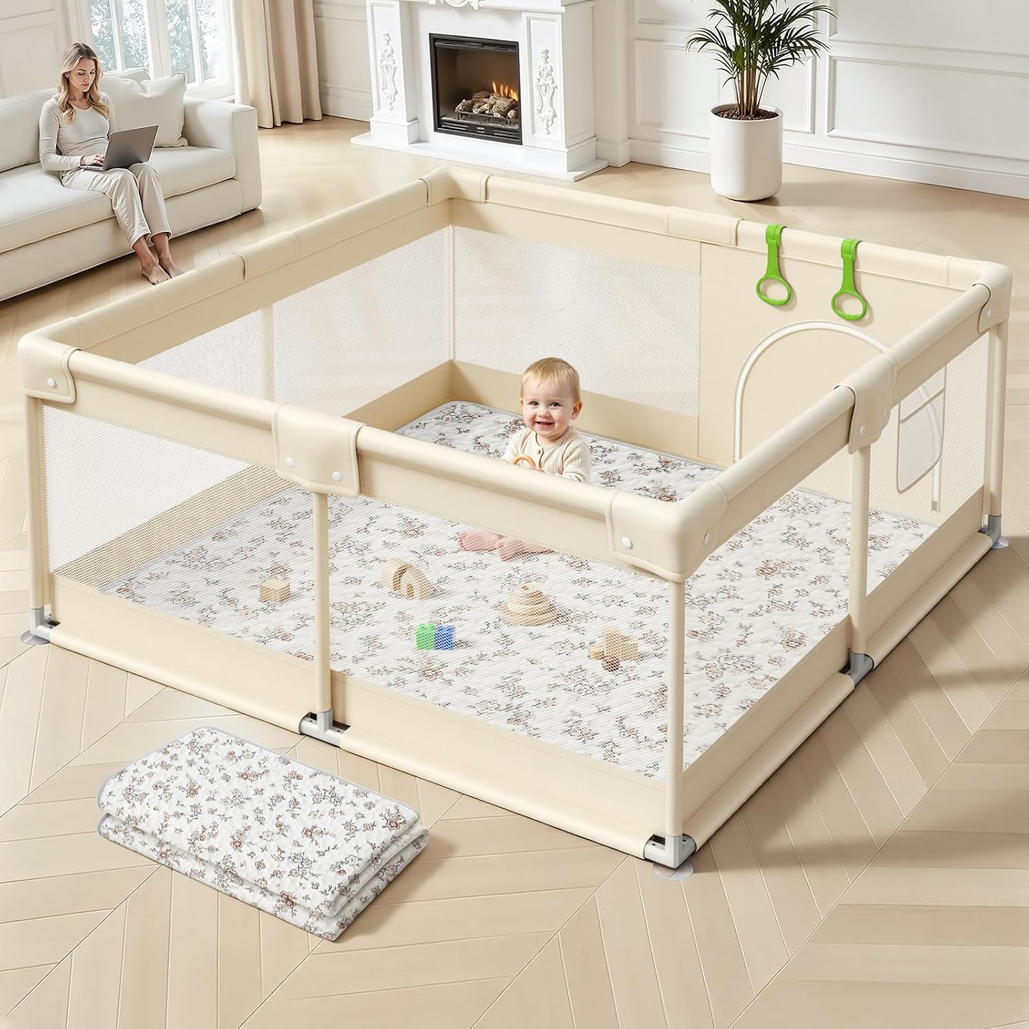 Detalle de Uanlauo Baby Playpen 47×47 in