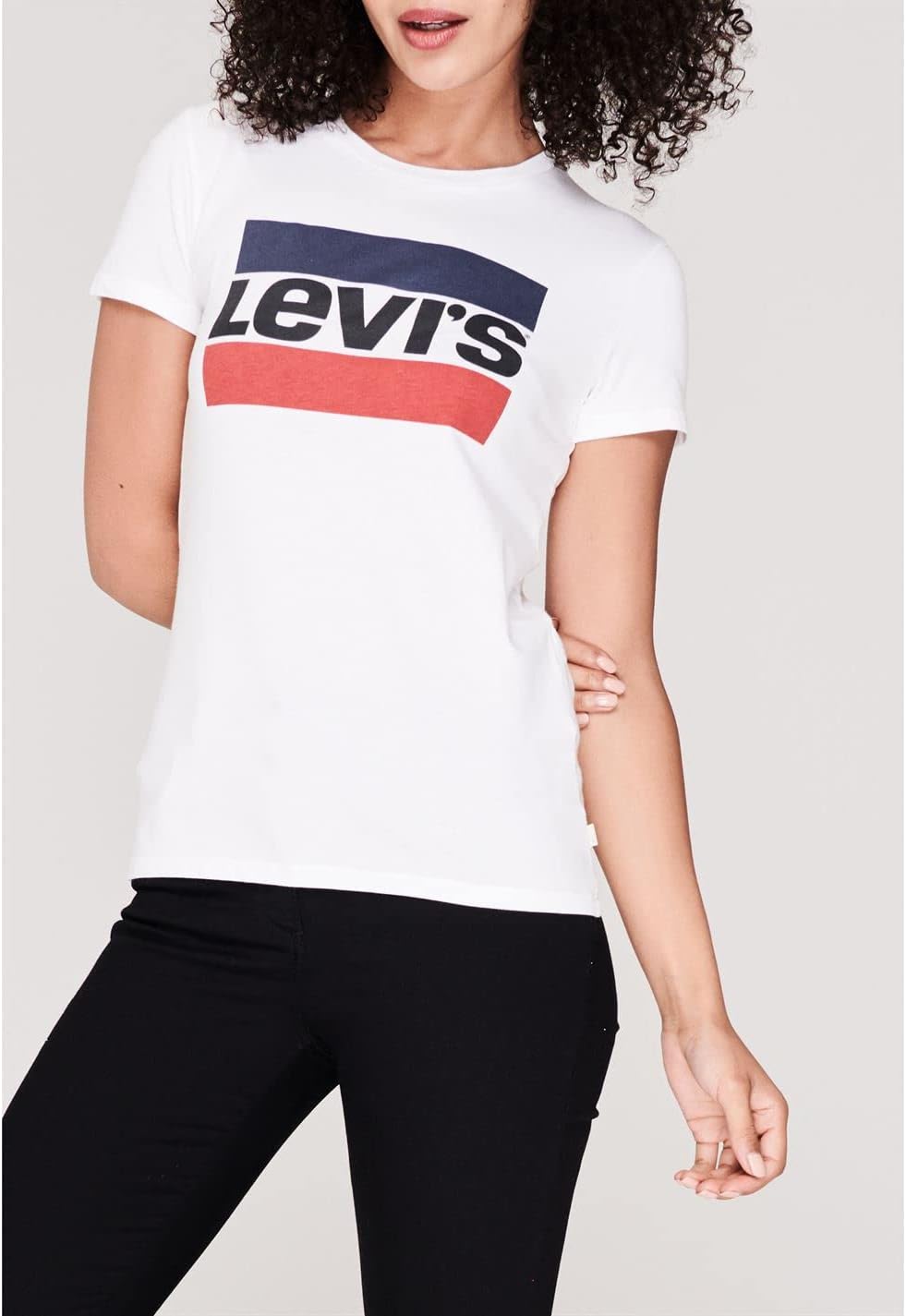 Detalle 2 de Levi's Perfect Tee Benitoite Cloud Dancer STRI T-Shirt Donna