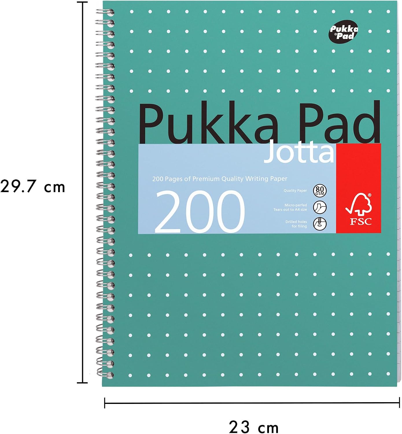 Detalle de Pukka Pad A4 Metallic Jotta Book 3 Pack – 21 x 30 cm, Green, 200 Pages