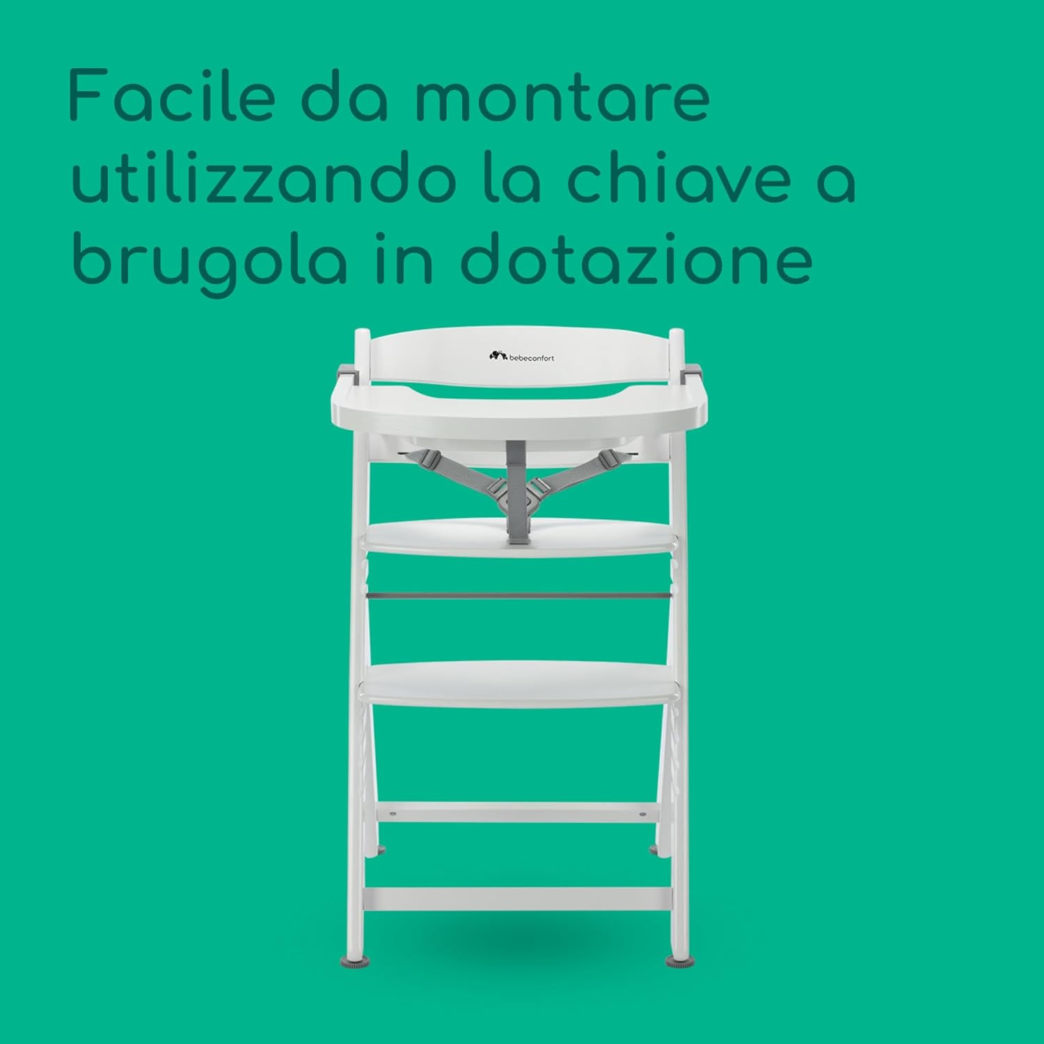 Thumbnail 6 de Bebeconfort Timba 2 Seggiolone Pappa Evolutivo in Legno – Ergonomico, Regolabile e Surgidamente Adatto a 6 Mesi fino a 110 kg