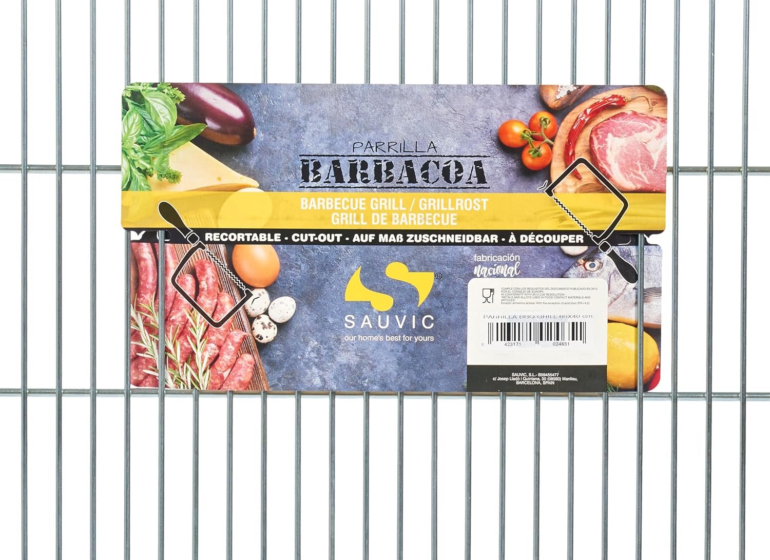 Detalle 2 de SAUVIC 02450 – stalowy stojak do grillowania 55 × 40 cm z nogami
