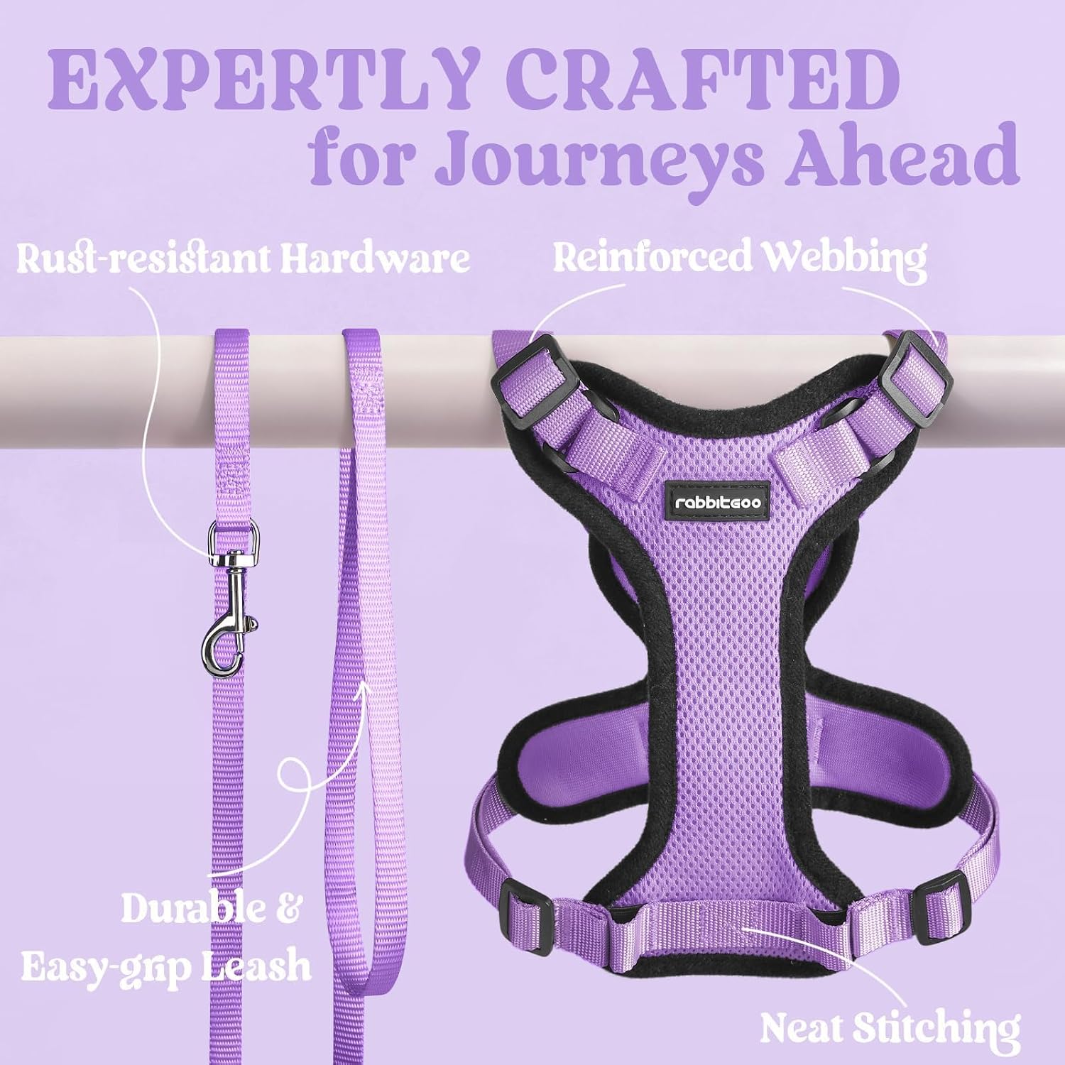 Thumbnail 6 de rabbitgoo Escape Proof Cat Harness 4.9ft