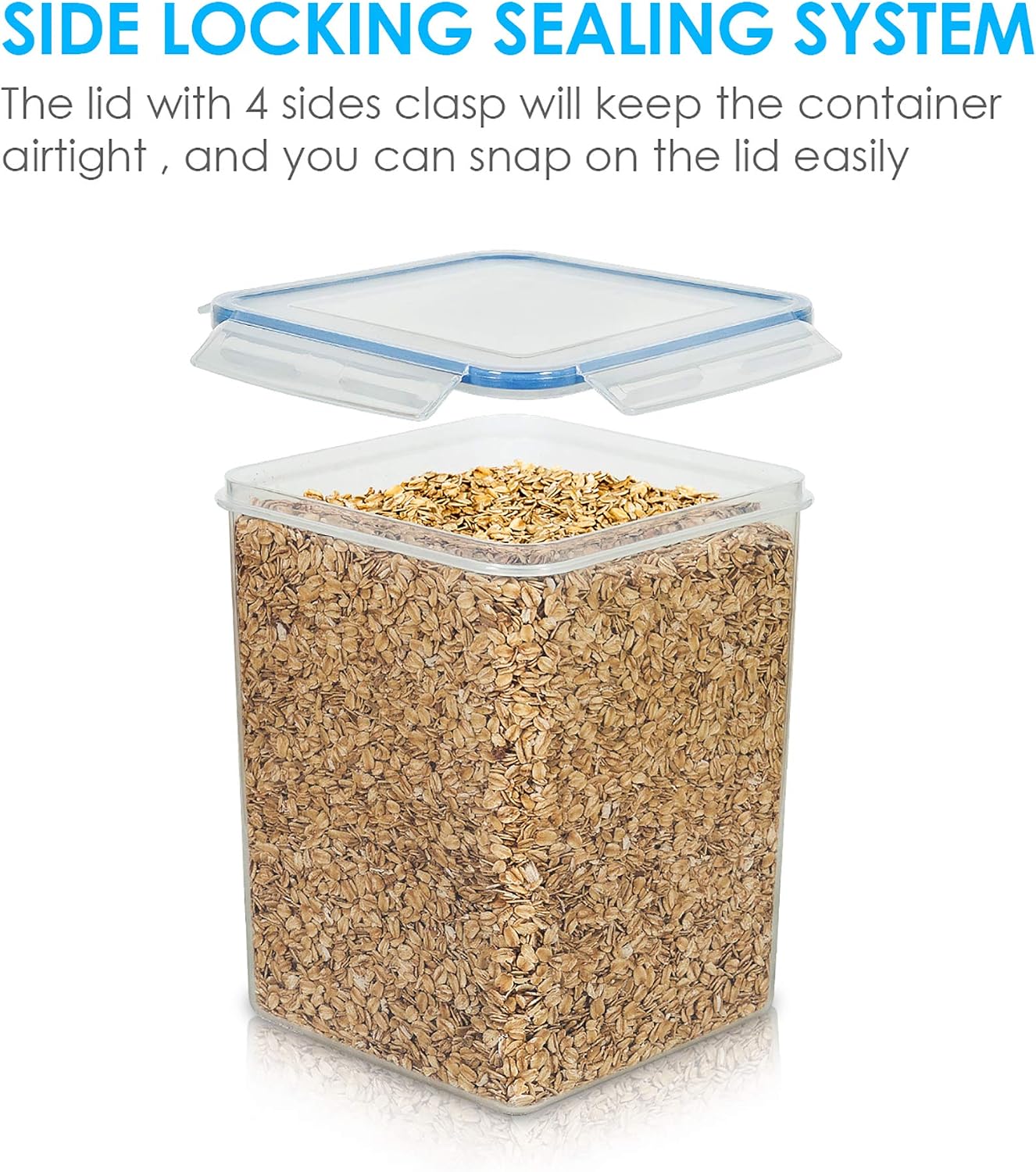 Detalle 2 de Vtopmart 5.2L Flour and Sugar Storage Containers, 4-Pack, Blue, Airtight