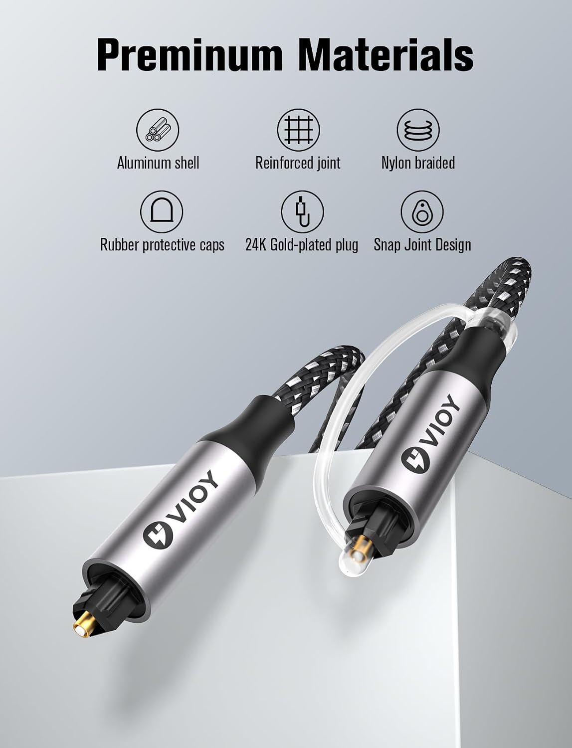 Thumbnail 4 de VIOY Optical Audio Cable 8M review: a durable long Toslink for home cinema and gaming