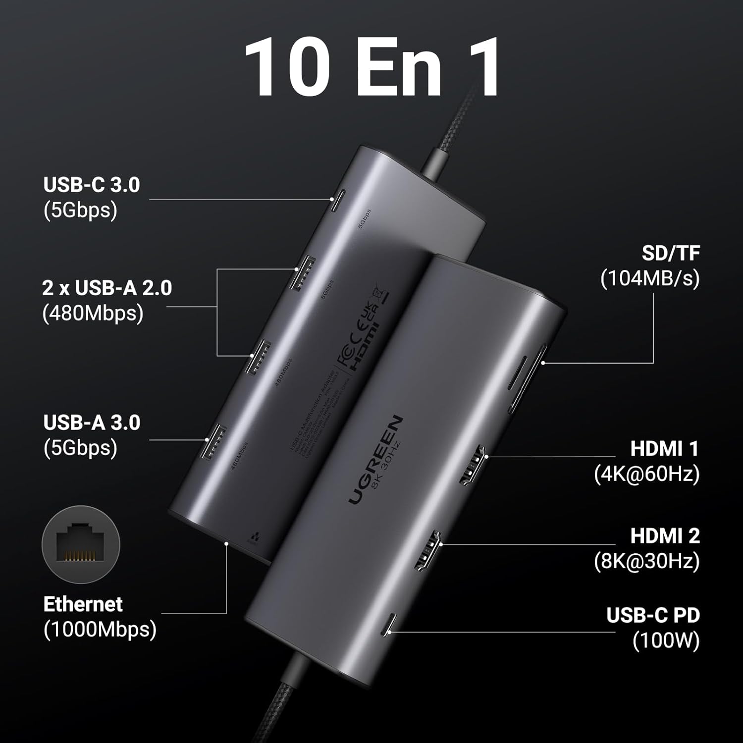 Thumbnail 1 de UGREEN Revodok 210 Docking Station 📺