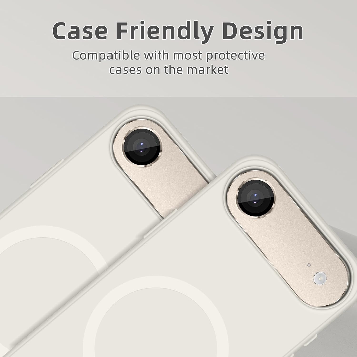 Detalle de SumRioo Kameraschutz für iPhone 17 Air (Hellgold) – 9H Panzerglas & Aluminiumlegierung