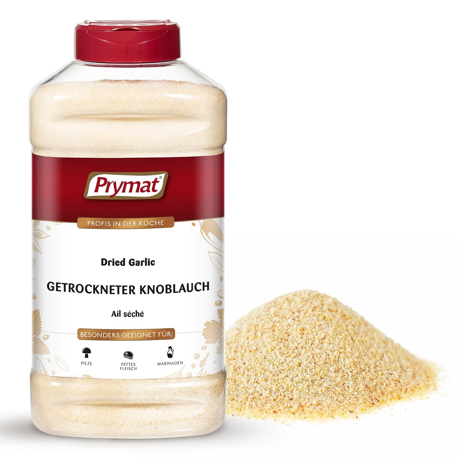 Thumbnail 2 de Prymat getrockneter Knoblauch granuliert (1,05 kg) – Knoblauchgranulat zum Würzen von Saucen, Dips & Marinaden