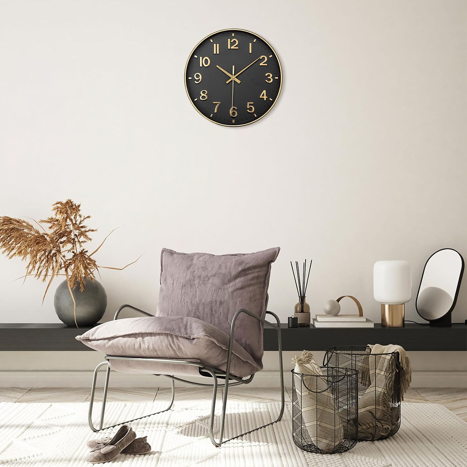 Detalle de ACCSHINE 9943952 väggklocka, 30 cm, tyst kvartsur