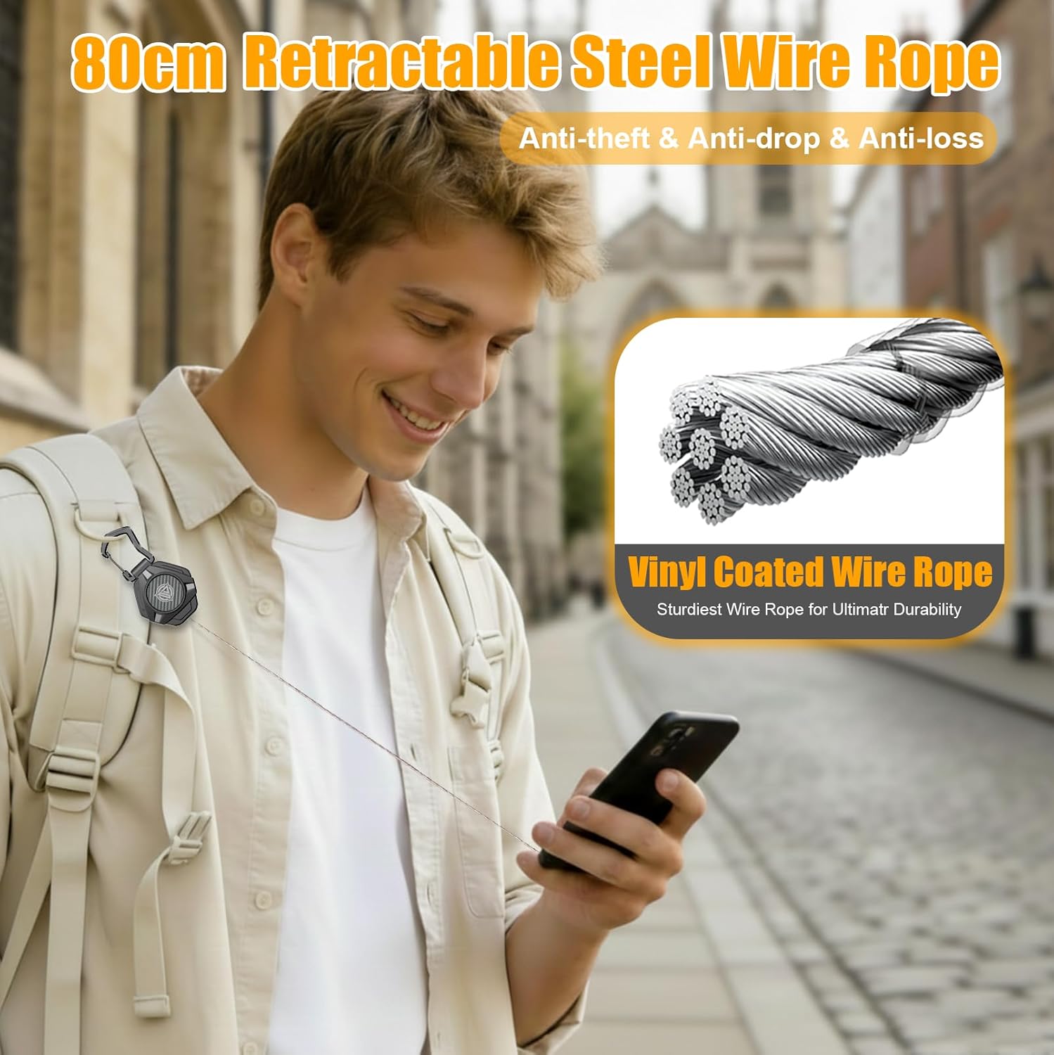 Thumbnail 1 de Oaridey Magnetic Anti-Theft Phone Strap (2 Pack)