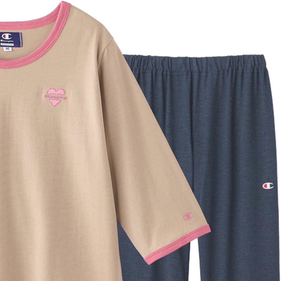 Detalle 1 de Champion OL4206 レディースルームウェア 7分袖・長パンツ、チュニック丈の綿混天竺