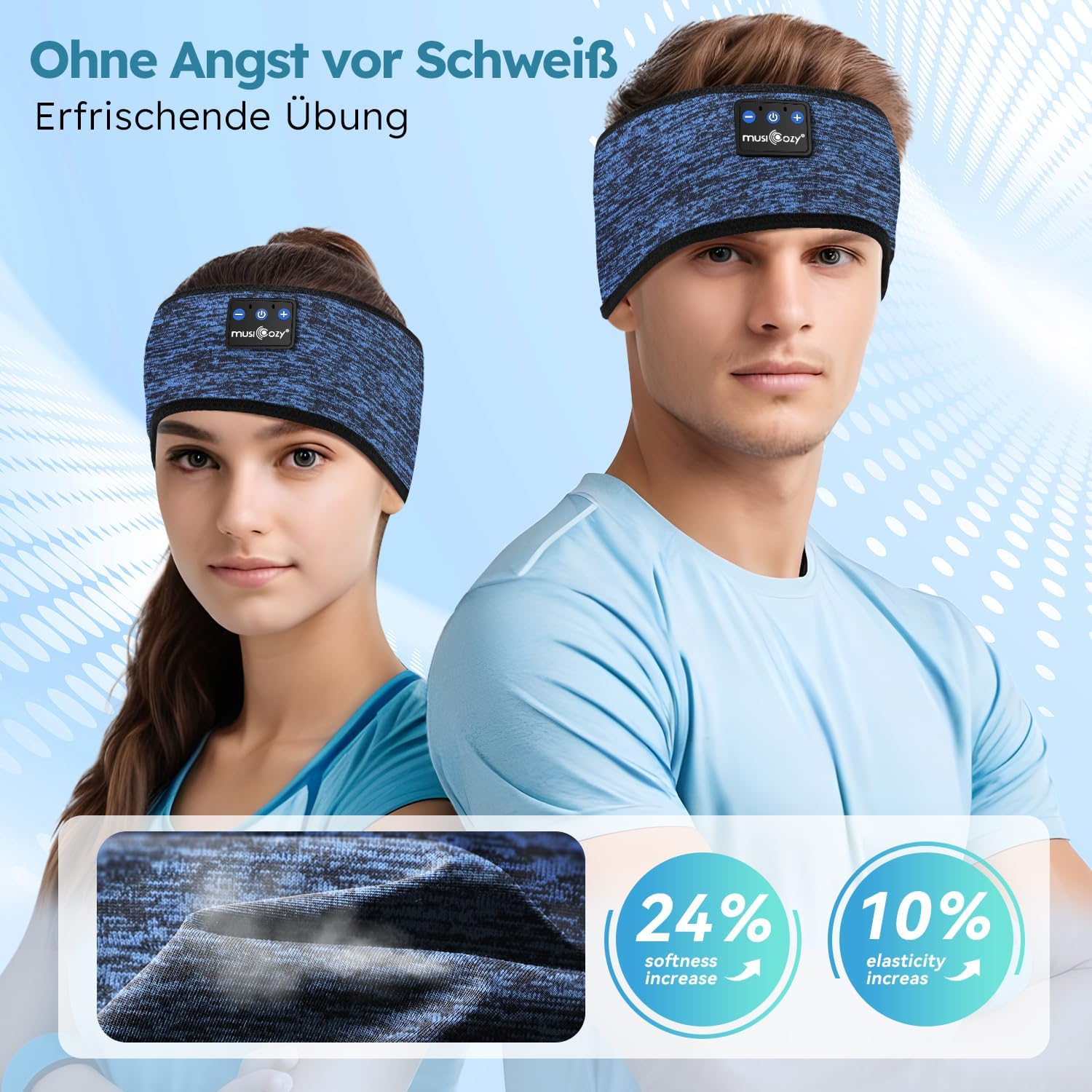 Detalle 2 de MUSICOZY Schlafkopfhörer Bluetooth 16 Std.