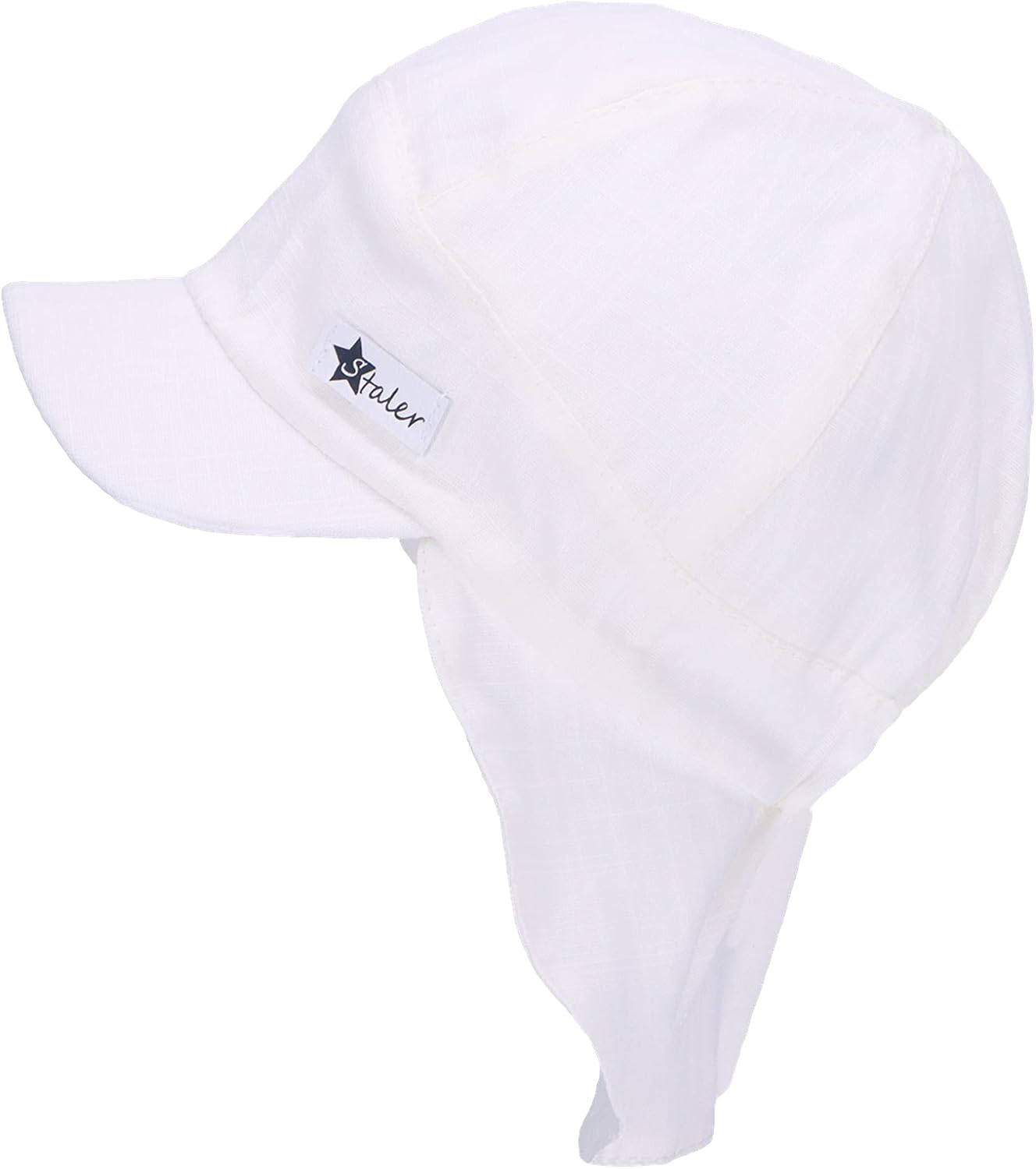 Detalle 2 de Sterntaler Baby Schirmmütze unisex mit Nackenschutz in Leinenoptik