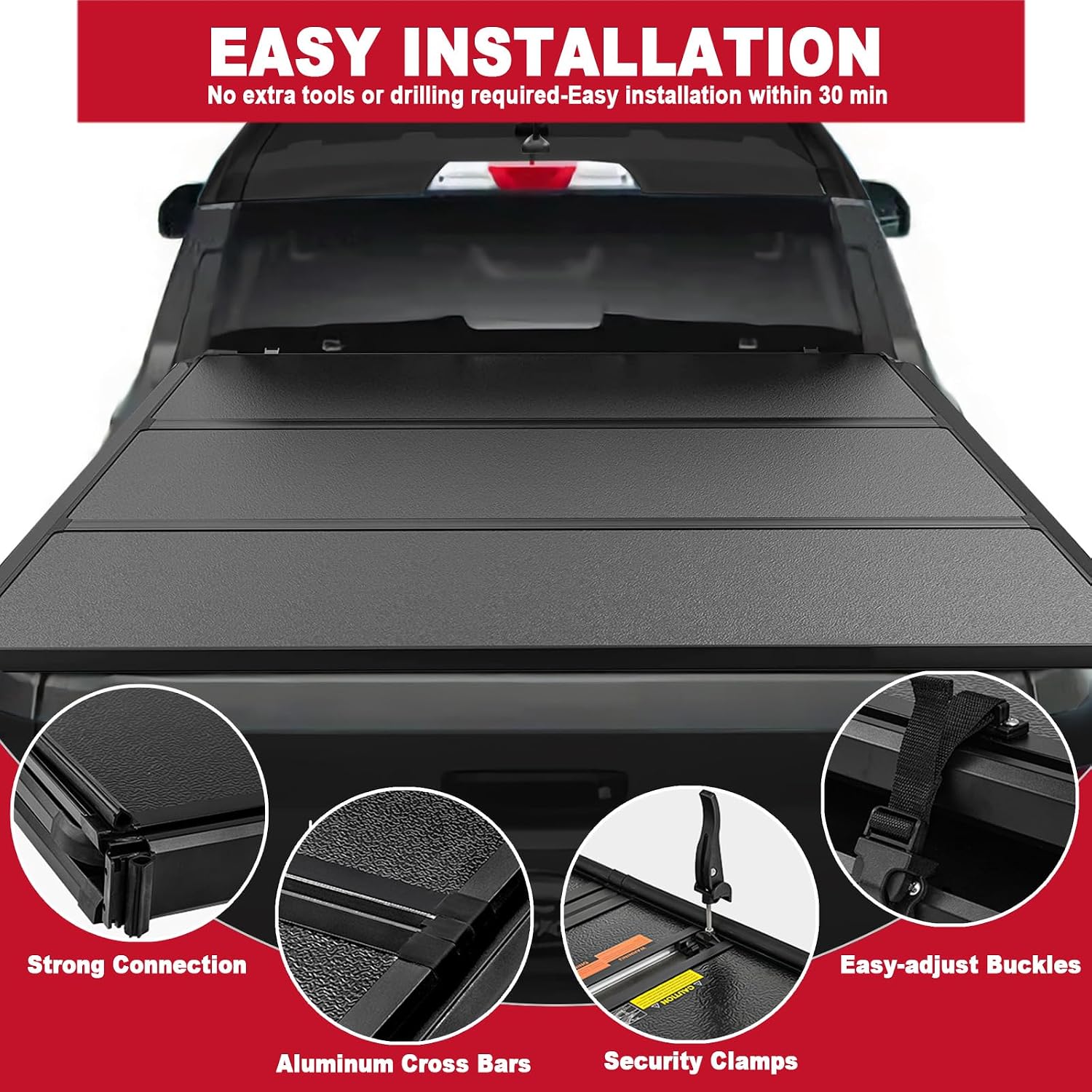 Detalle 2 de CAPSER Tri-Fold Tonneau Cover for 5.5-ft F-150 Bed