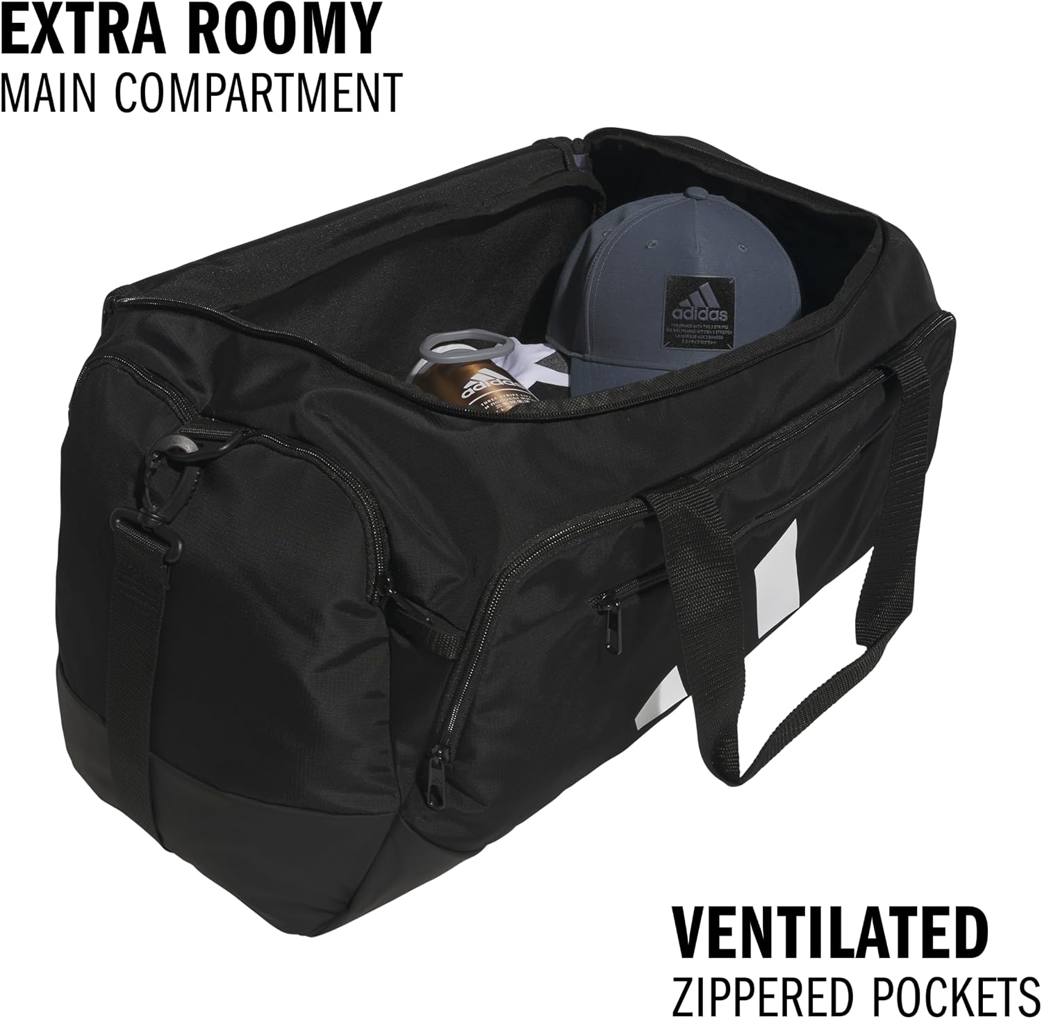 Thumbnail 1 de adidas Defender 5 Duffel Bag for Sports, Gym and Travel (Black, OSFA)