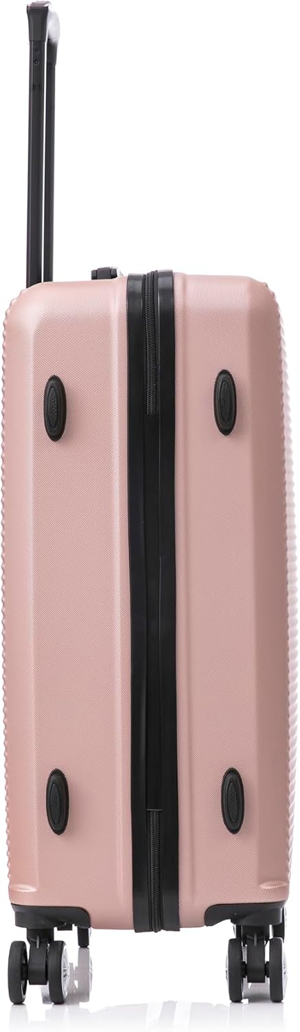 Detalle de CELIMS Set Valigie: Valigia Media 20 kg Rigida Oro Rosa + Beauty Case da Viaggio 35 cm | Trolley 65 cm con 4 Ruote