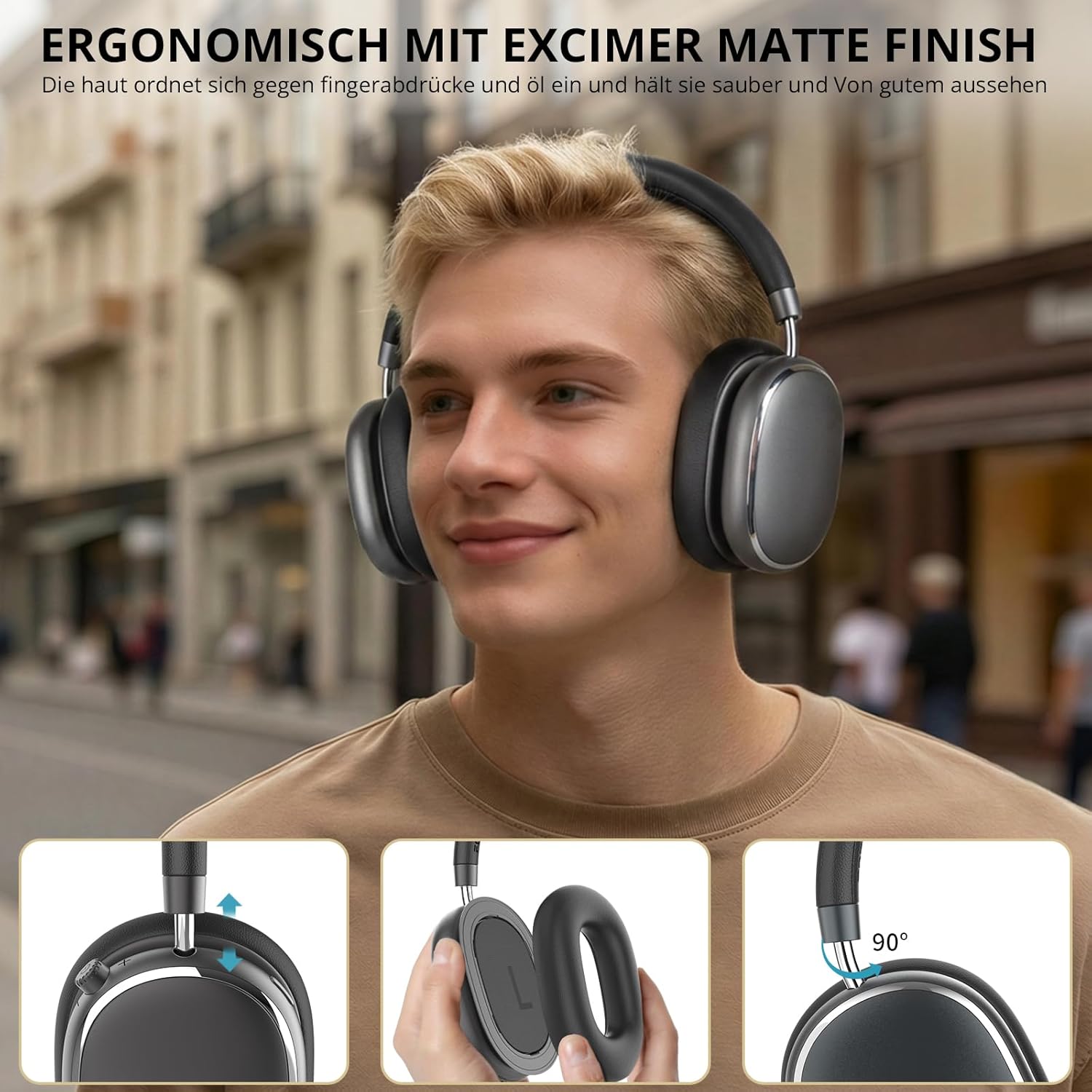 Thumbnail 6 de FOFUN NC95 ANC headphones, 120H playtime