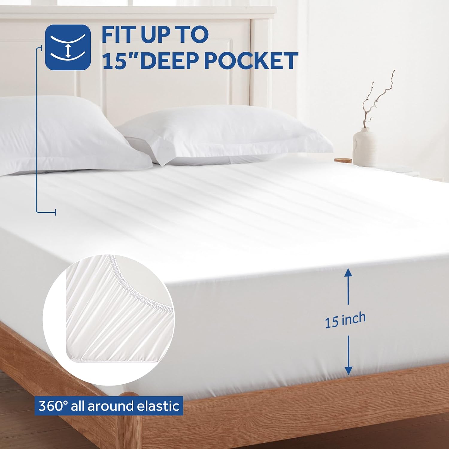 Detalle 1 de Sealy Twin Heated Mattress Pad, Machine Washable with Auto Shutoff