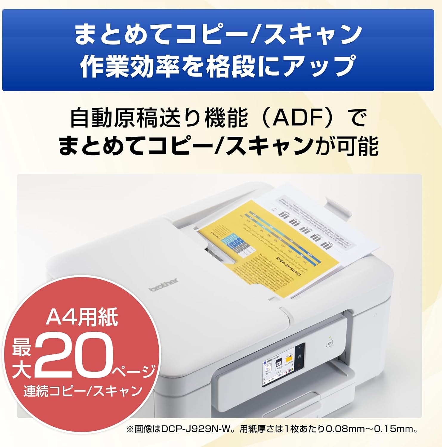 Detalle 2 de ブラザー PRIVIO DCP-J916N A4インクジェット複合機、Wi-Fi・自動両面印刷対応