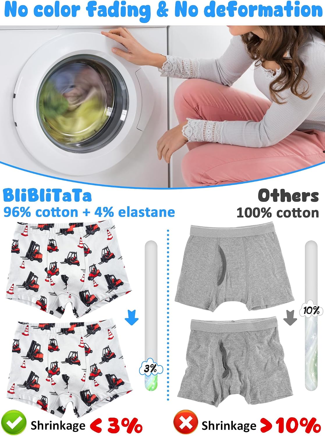 Detalle 2 de BliBliTaTa Boys Boxer Briefs 6-Pack