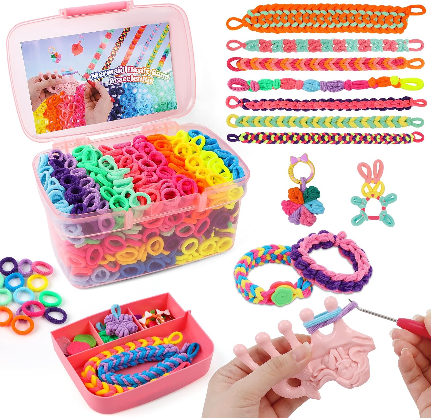 Detalle de DPAPDI Mermaid Bracelet Making Kit: Creative Jewelry Craft for Kids Aged 6-12