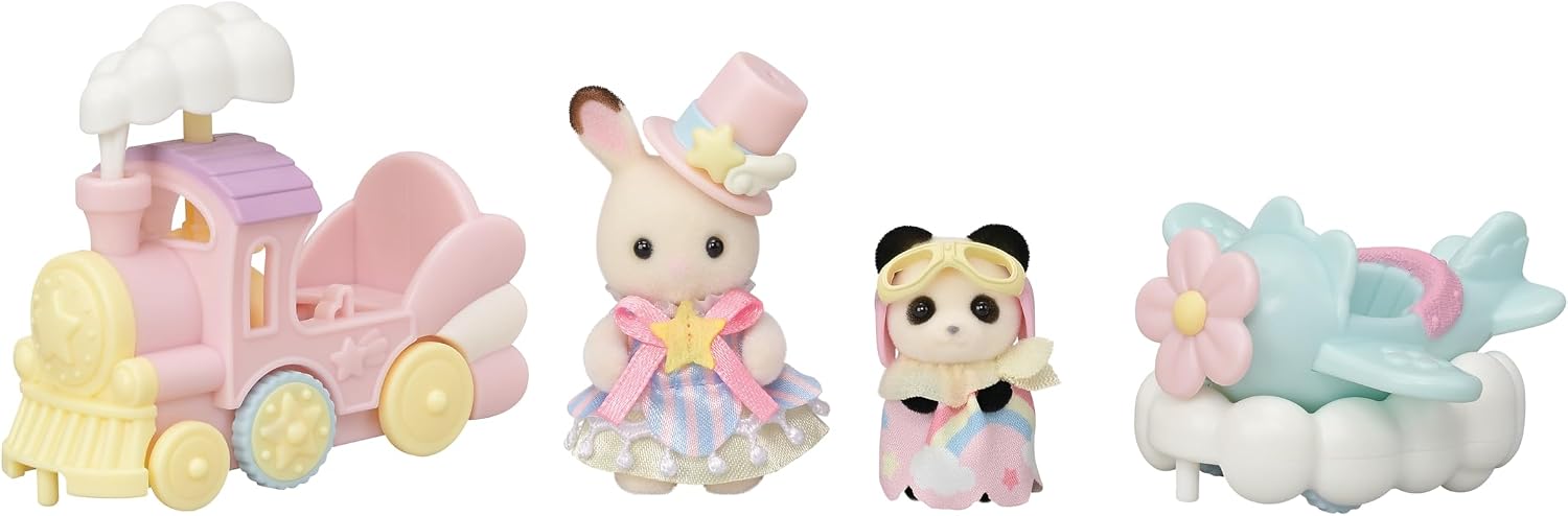 Detalle 2 de Sylvanian Families 5819 Amusement Park Ride Set with Plane and Train