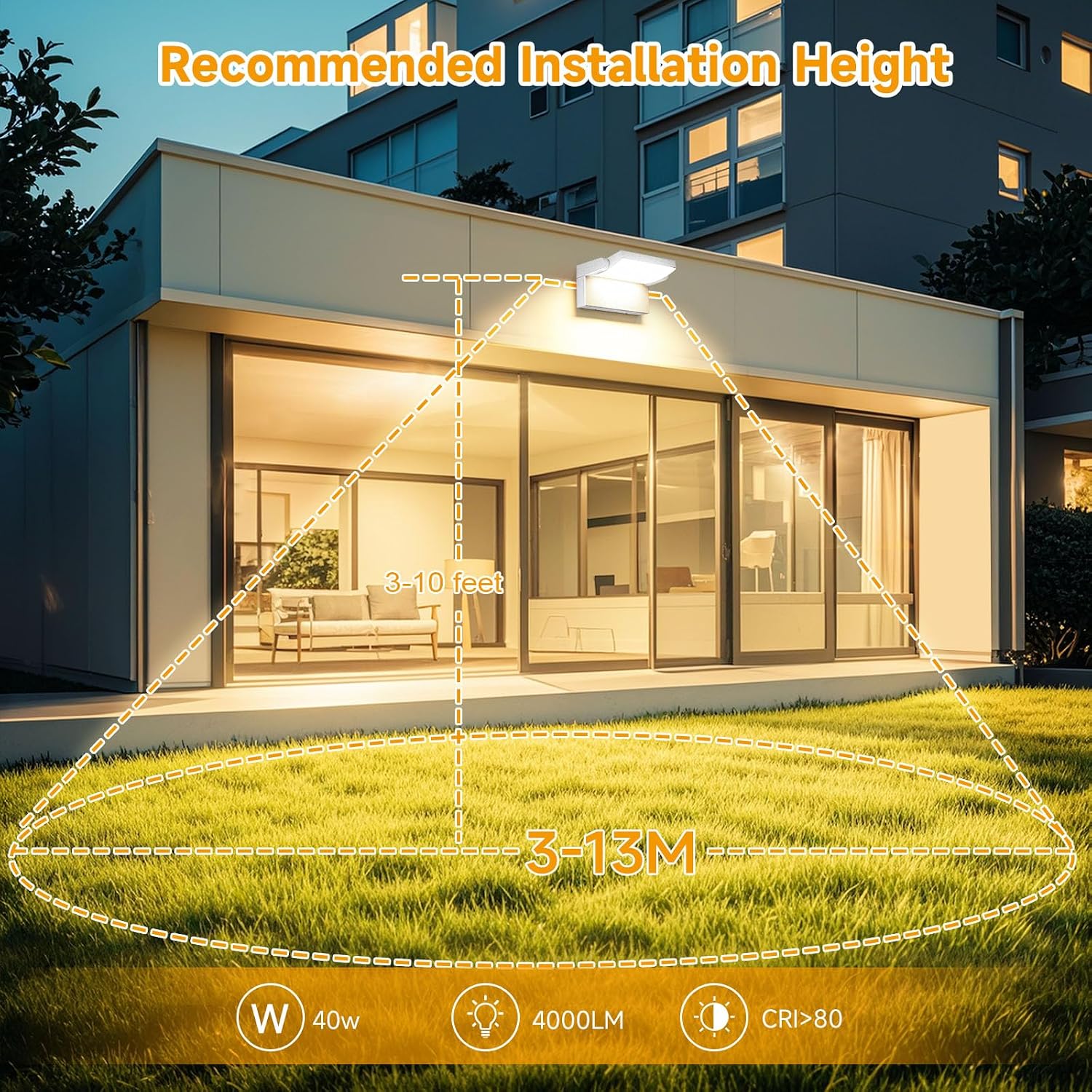Detalle 2 de Applique LED esterno 40 W con pannello girevole