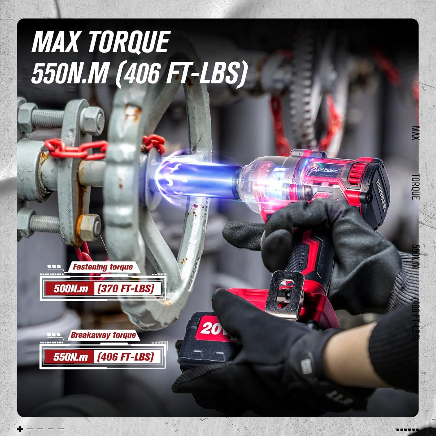 Detalle de AVID POWER 1/2 Impact Wrench Brushless 370 ft-lbs