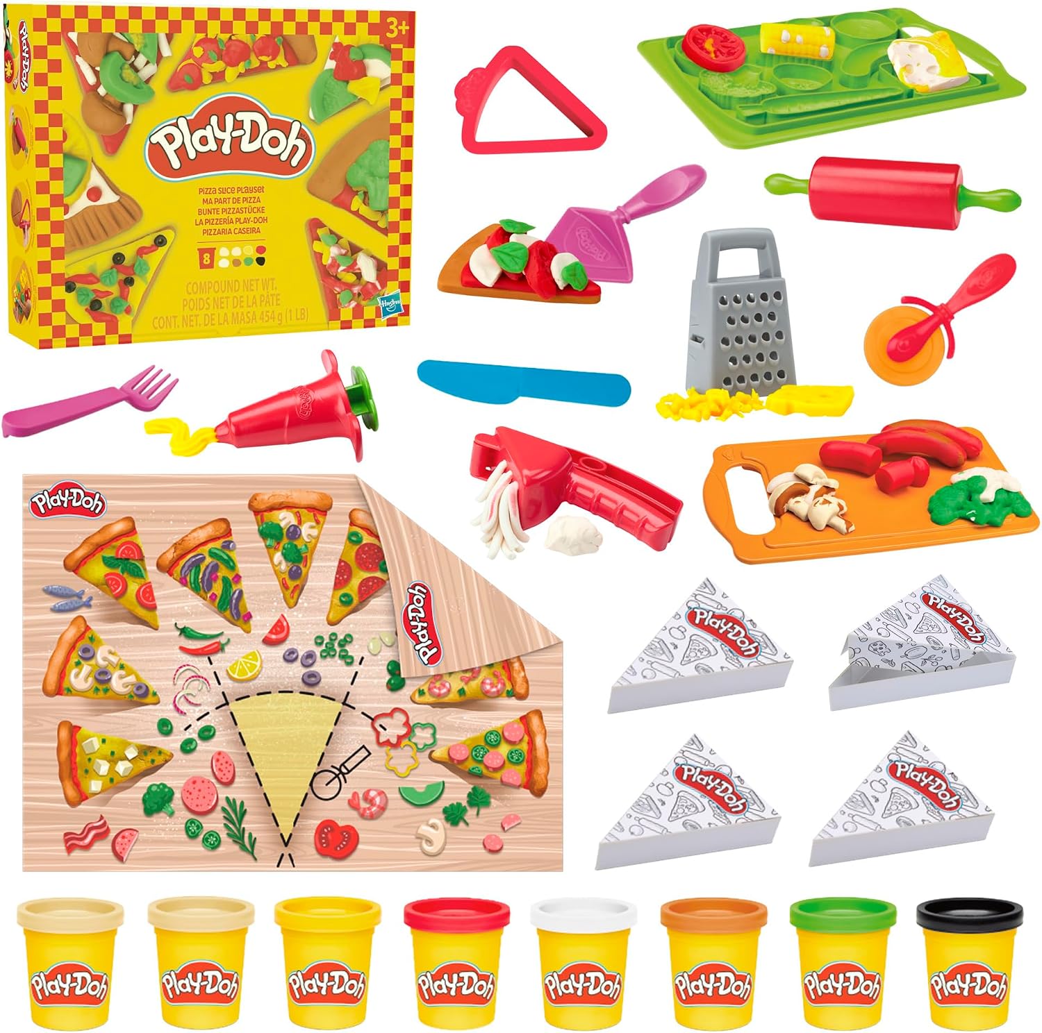 Detalle de Play-Doh Pizza Slice Playset 11 tools