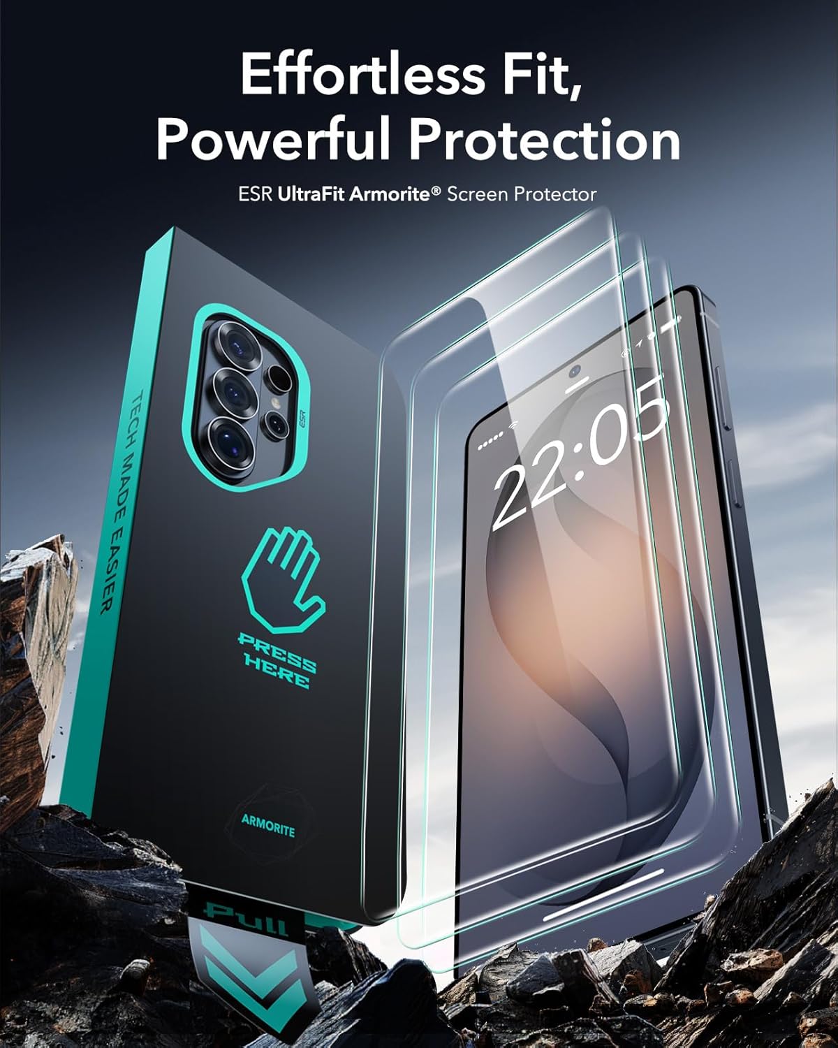 Detalle 2 de ESR Armorite 9H+ Glass for Galaxy S26 Ultra 3-Pack