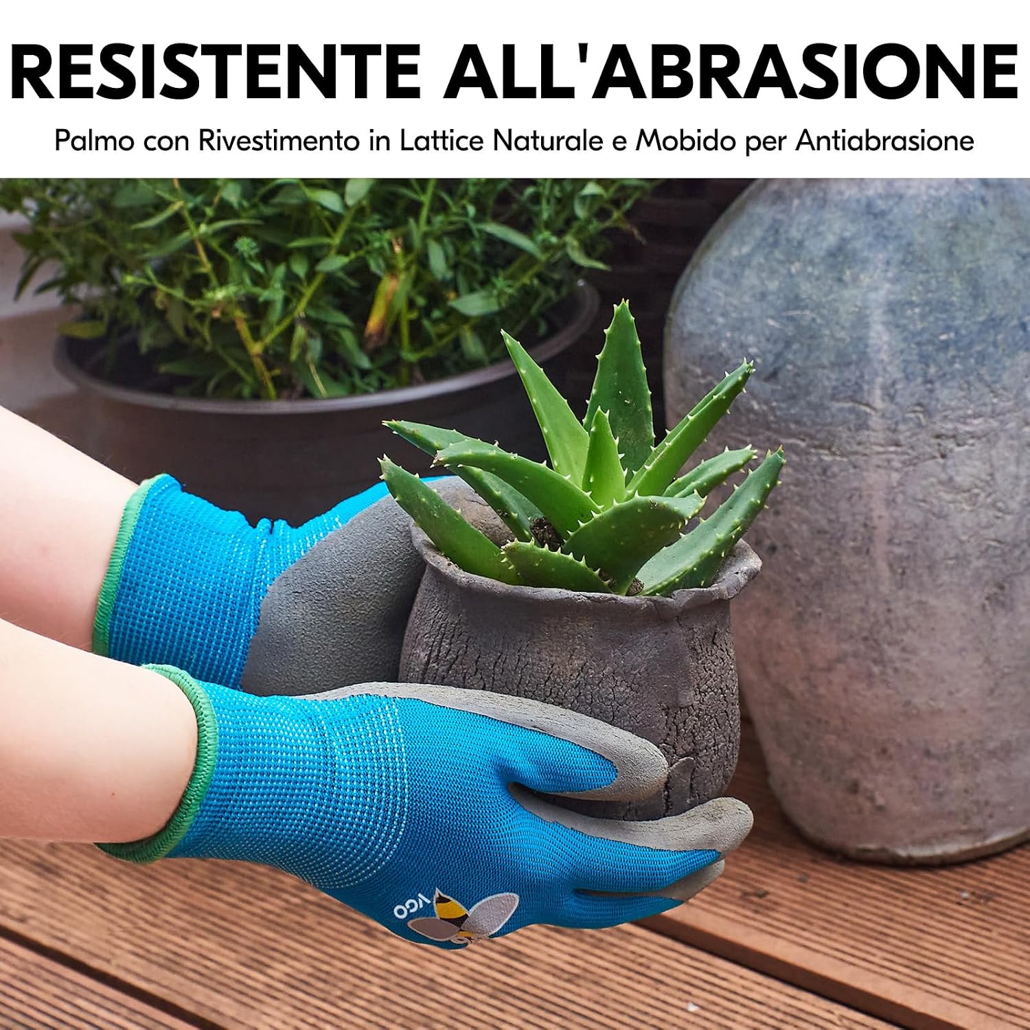 Detalle de Vgo… Guanti da lavoro per bambini XXXS RB6013 blu (1 paio) per giardinaggio e giochi outdoor