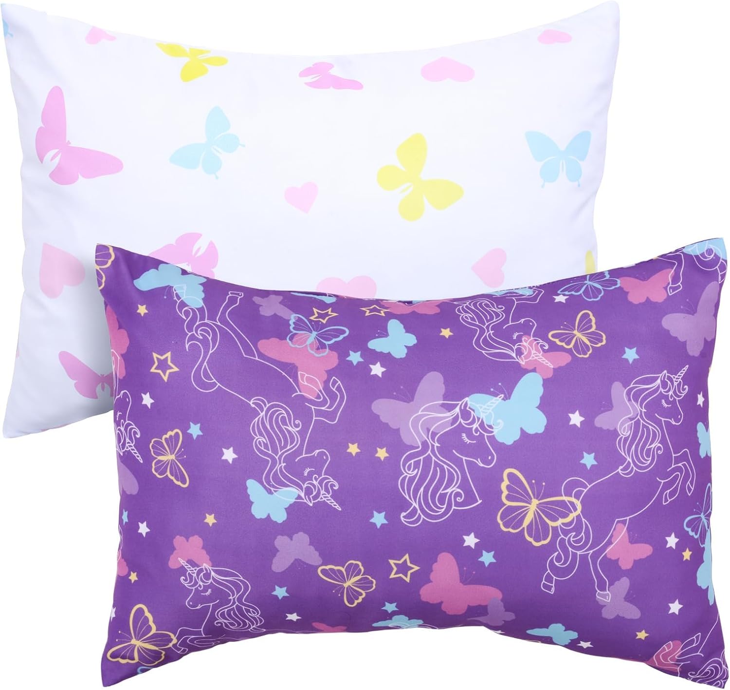 Detalle de JISEN Toddler Pillowcases for Boys – Aircraft Design, 2 Pack (33x46cm / 30x40cm / 35x48cm) in Blue & White