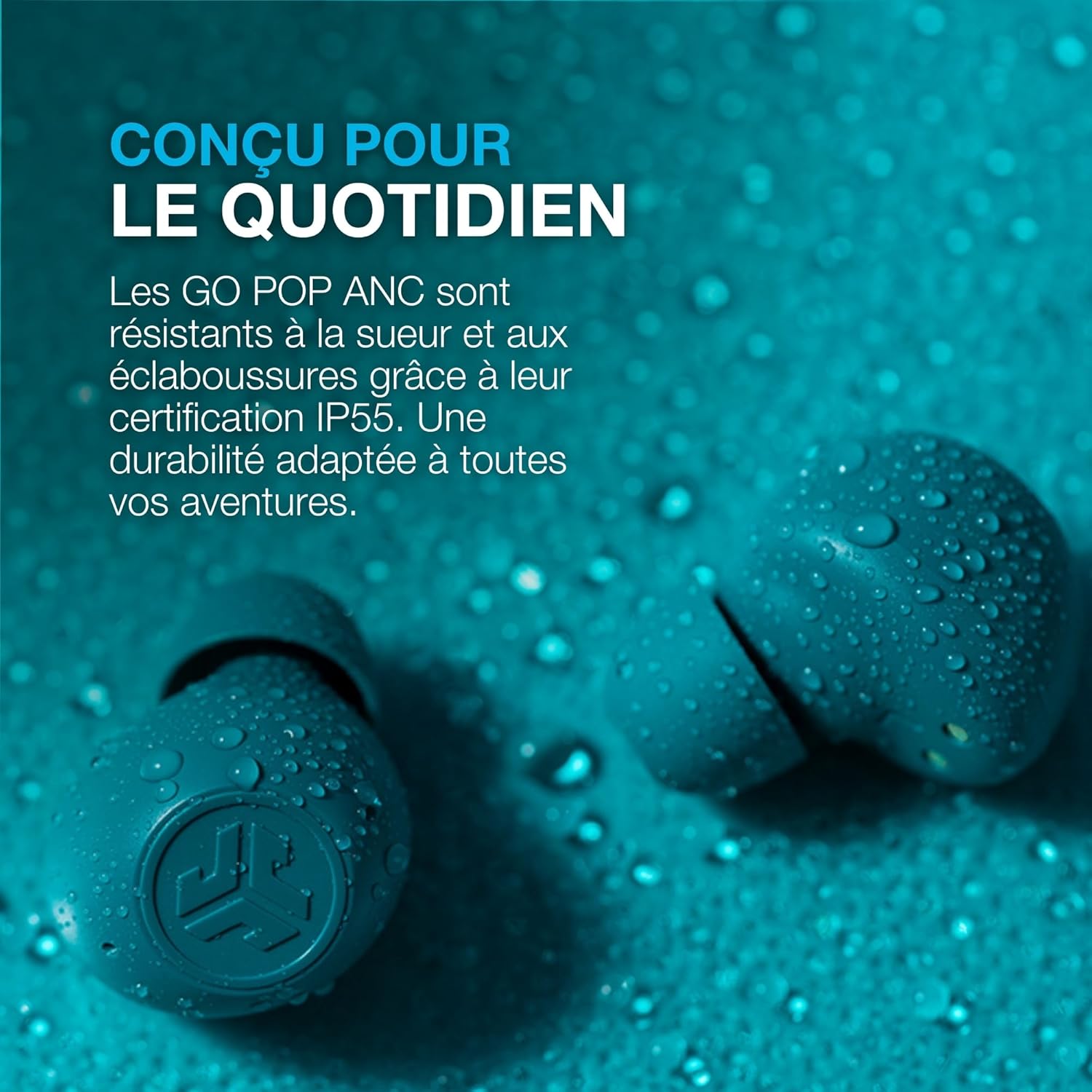 Thumbnail 6 de JLab Go Pop ANC : écouteurs Bluetooth avec réduction de bruit, 24+ h d’autonomie et multipoint