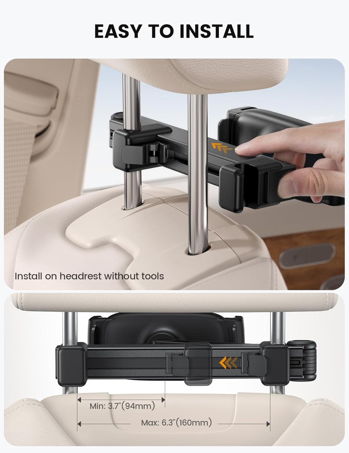 Thumbnail 5 de Lamicall Car Headrest Tablet Mount Upgraded Lock