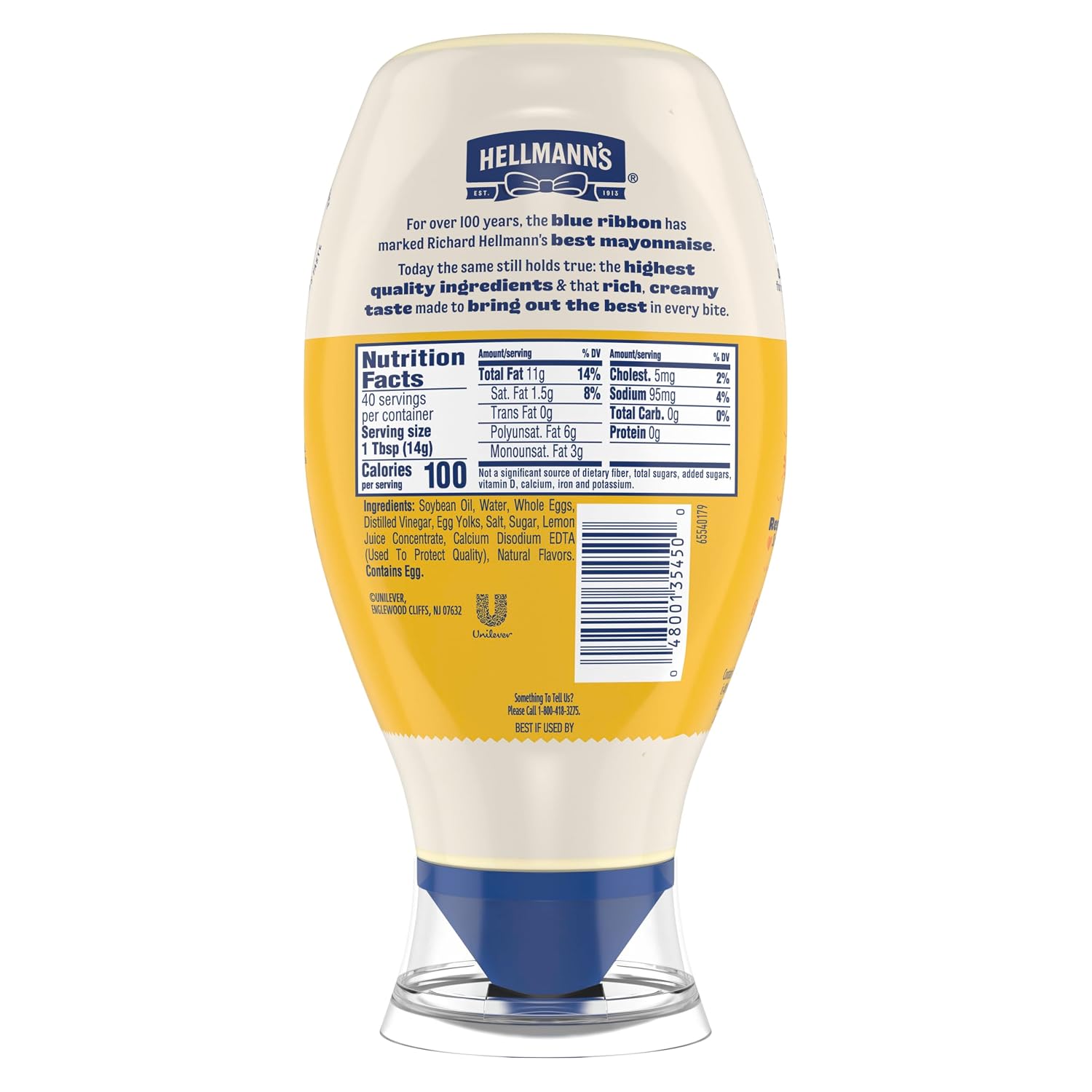 Thumbnail 3 de Hellmann's 48001354500 Real Mayonnaise, 20 oz Squeeze Bottle