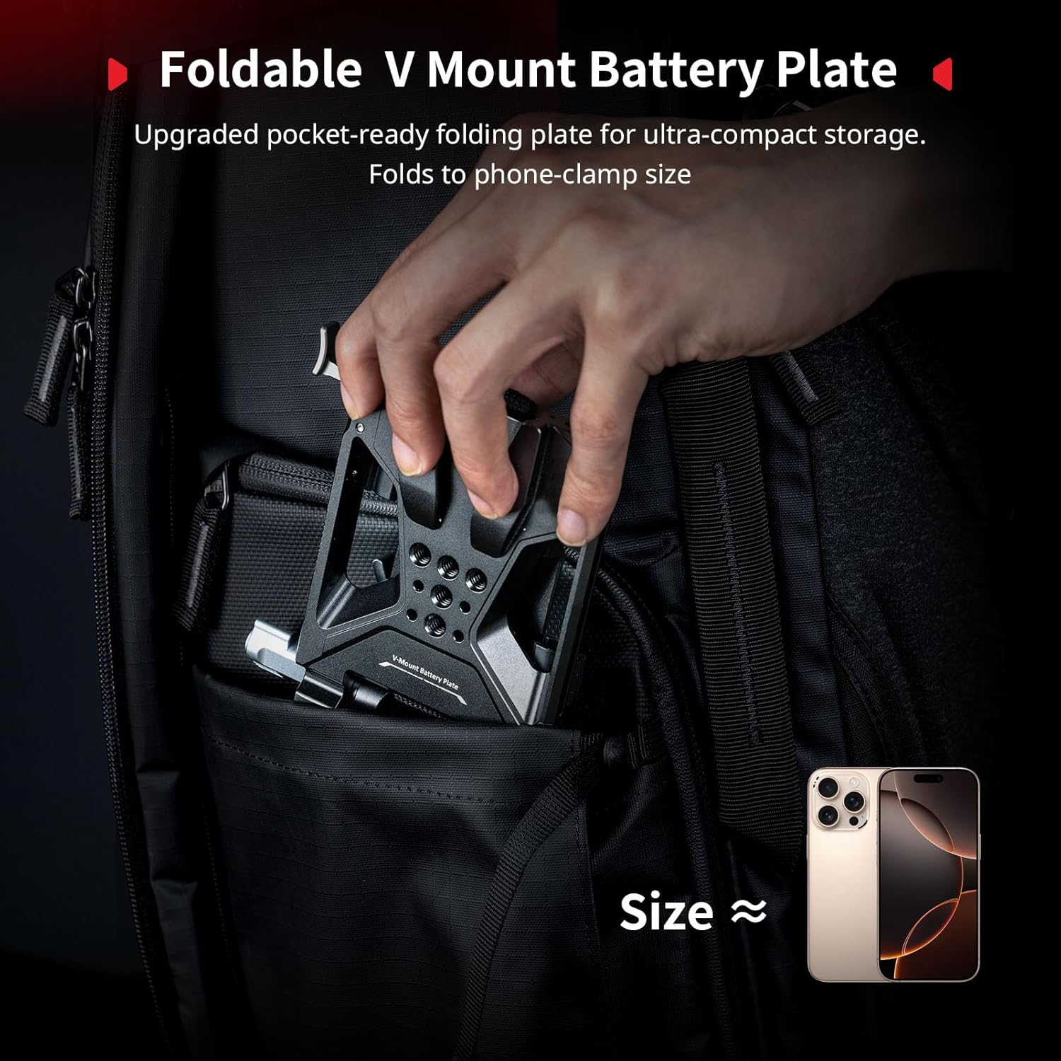 Thumbnail 6 de SMALLRIG Foldable V Mount Battery Plate Kit Pro 80mm