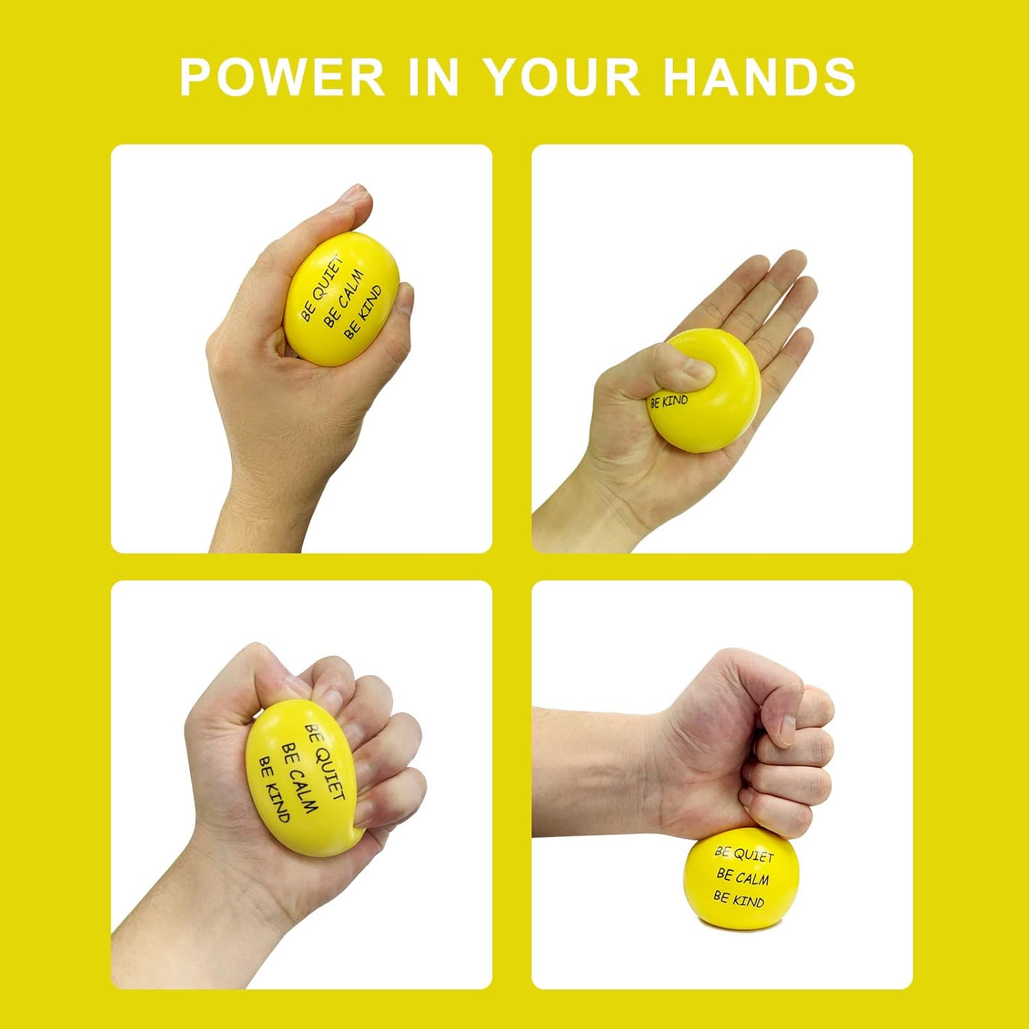 Detalle de ALMAH Stress Balls 4 Pack – Squeeze Balls for Adults and Kids, Therapy and Anxiety Relief