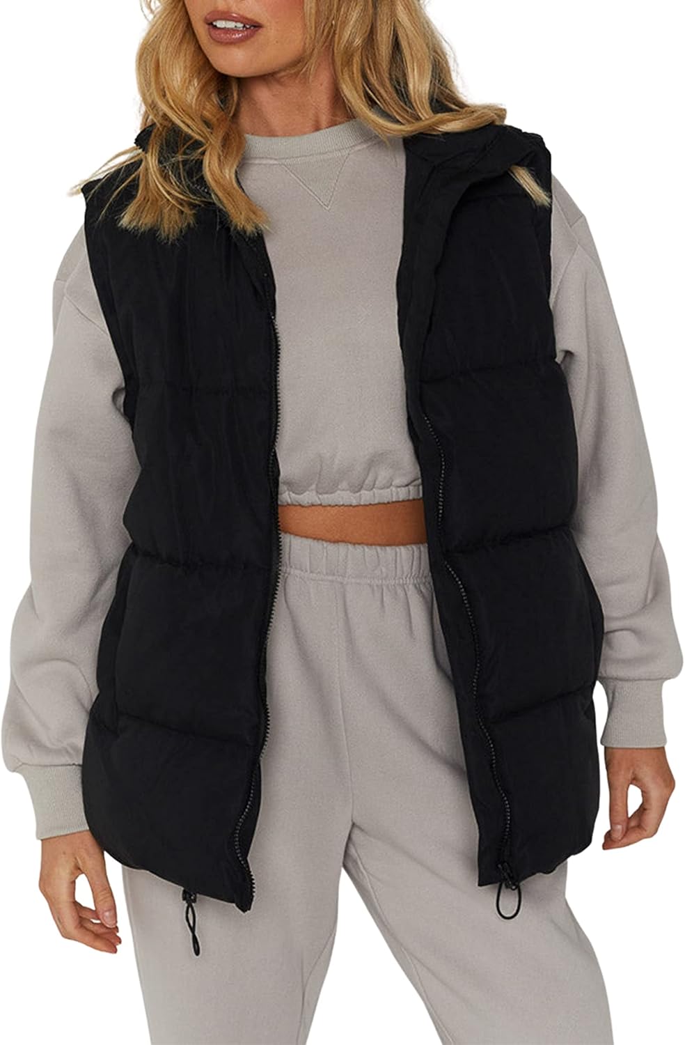Detalle de Athlisan Zip Up Puffer Vest 47.2"